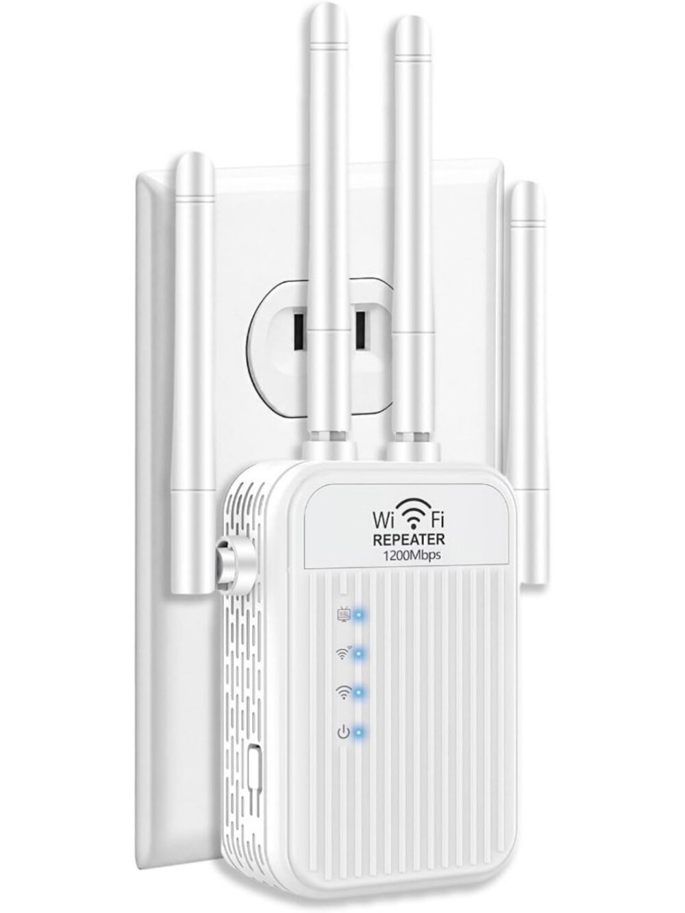 High-Speed WiFi Extender Signal Booster, 1200Mbps Dual Band, 15000 Sq.Ft